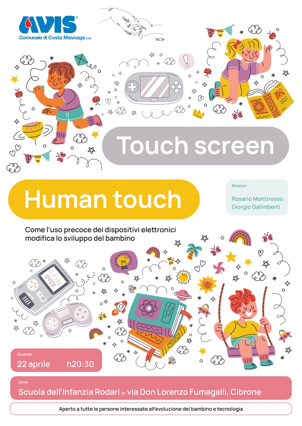 "TOUCH SCREEN o HUMAN TOUCH?": un incontro per riflettere sull’infanzia digitale con Avis Comunale di Costa Masnaga