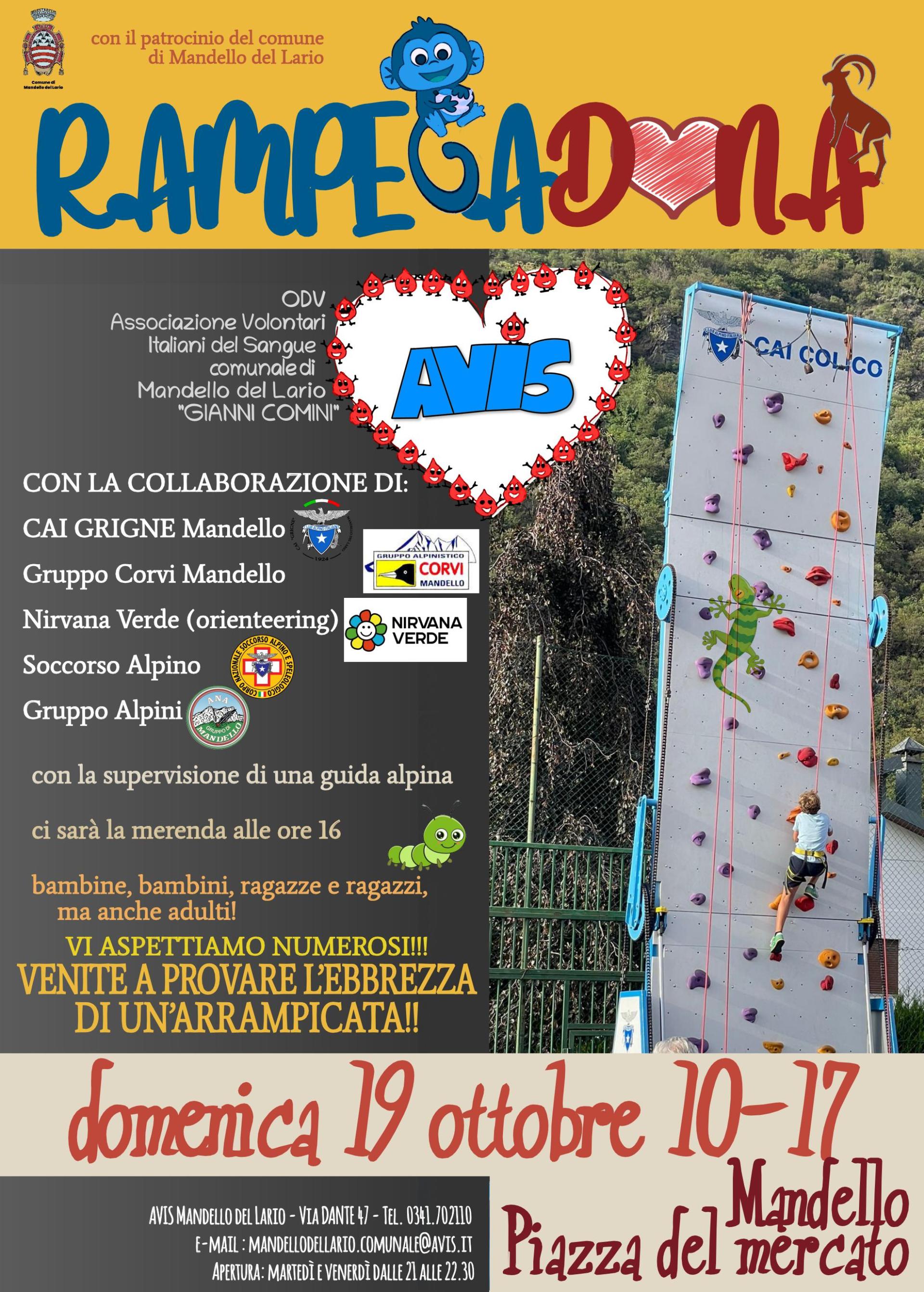 RAMPEGADONA con Avis Comunale di Mandello del Lario