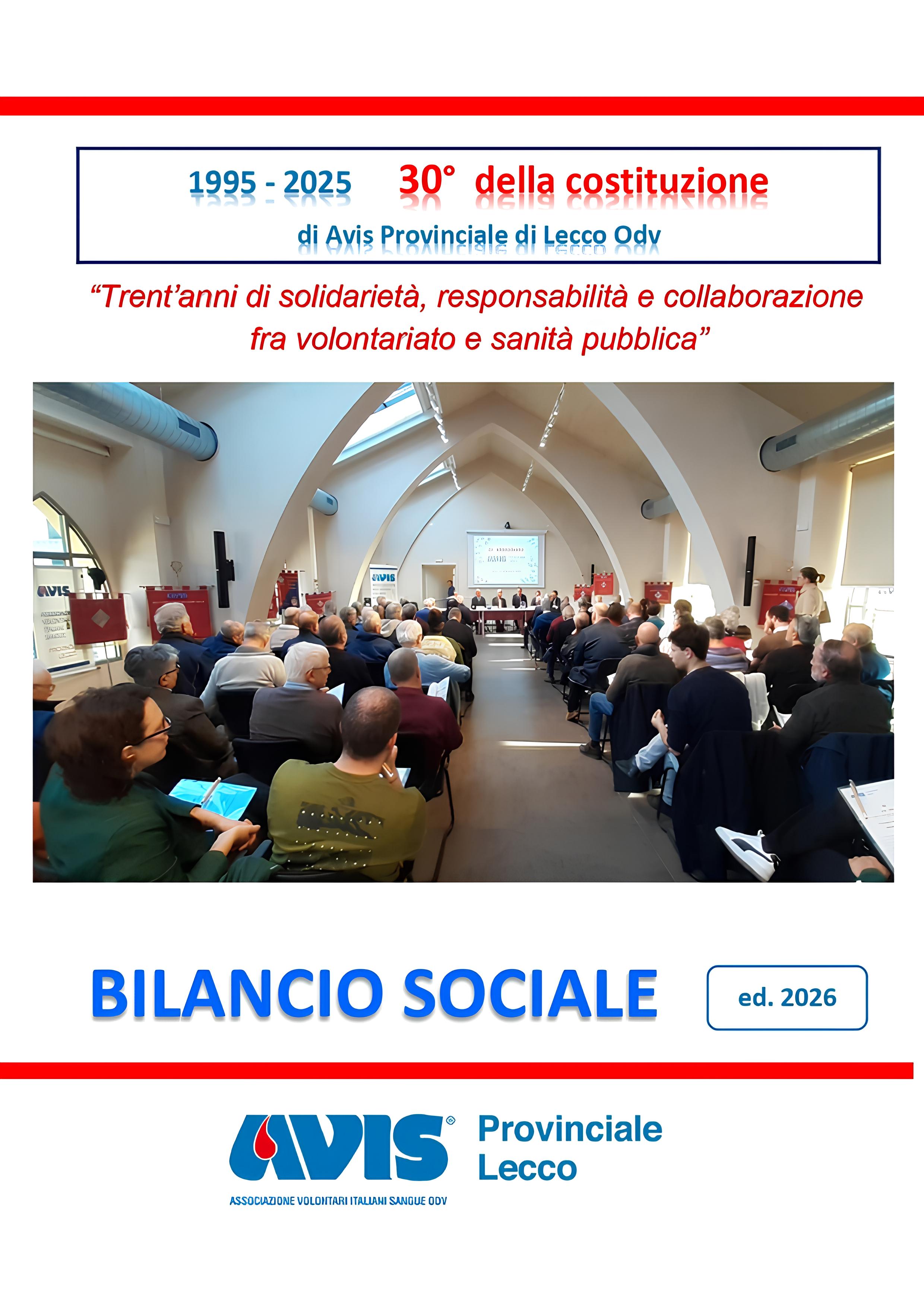 BILANCIO SOCIALE 2025 (ed. 2026): il valore di una comunità che dona, cresce e costruisce il futuro